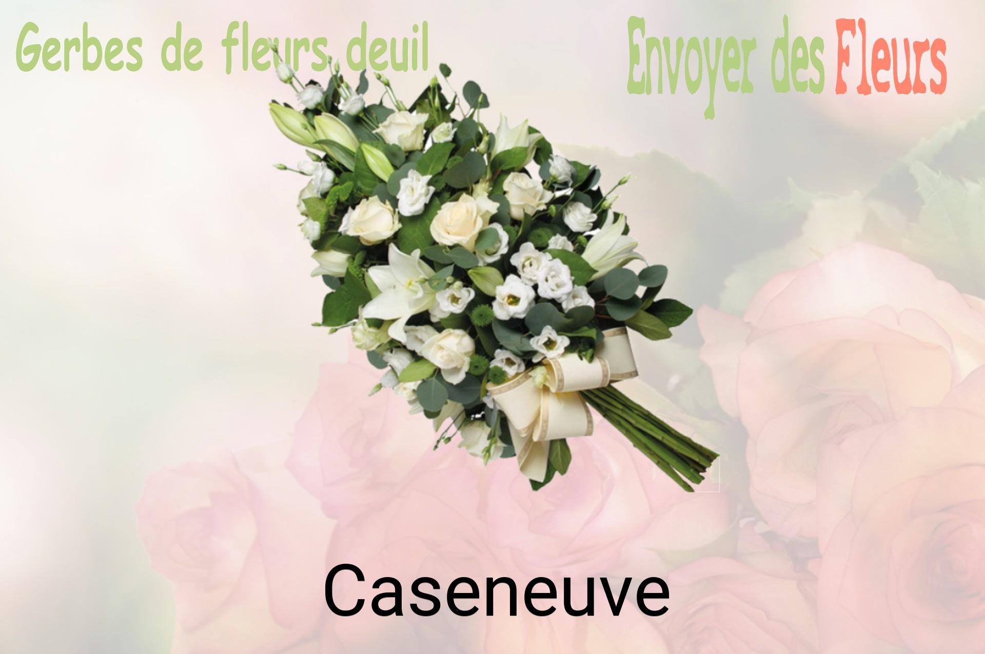 Gerbe de fleurs de deuil livrée à Caseneuve